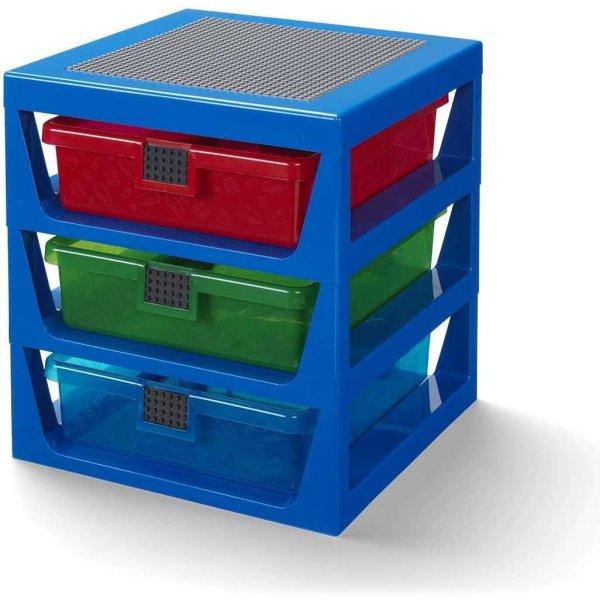 LEGO 3 fiókos tárolóállvány - Kék (40950002)