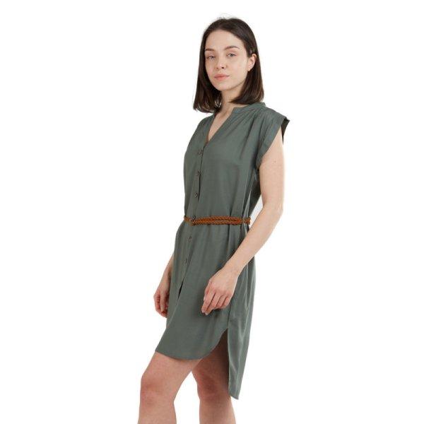 FUNDANGO-Mona Dress-537-khaki Zöld M