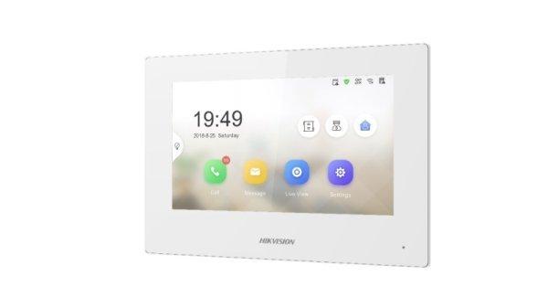 Hikvision DS-KH6320-LE1/White (B) IP video-kaputelefon beltéri egység, 7"
TFT LCD érintő kijelző, 1024x600 felbontás, fehér