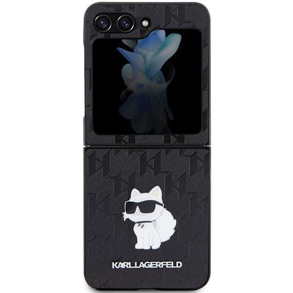 Eredeti tok KARL LAGERFELD KLHCZF5SAPCHNPK Samsung Z Flip 5 (Saffiano Mono
Choupette PIN / fekete)