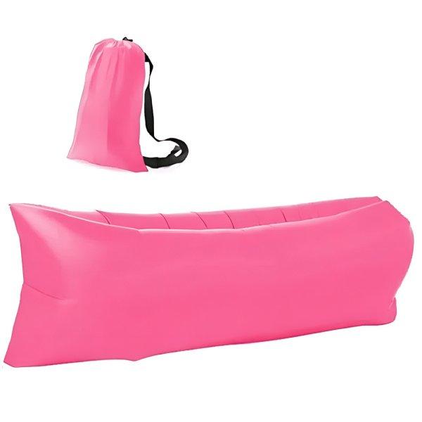 LAZY+ összecsukható, hordozható relax ágy - Lazy
bag/légágy - Rózsaszín 170x70x50cm (BBV) (BBL)