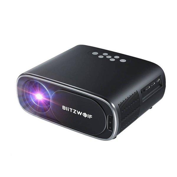 BlitzWolf BW-V4 1080p LED beamer / projector, Wi-Fi + Bluetooth (fekete)