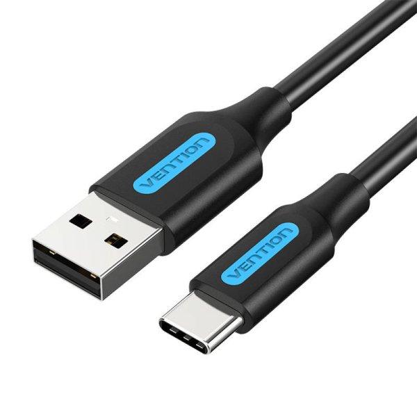 USB 2.0-USB-C töltőkábel Szellőző COKBF, 1 m (fekete)