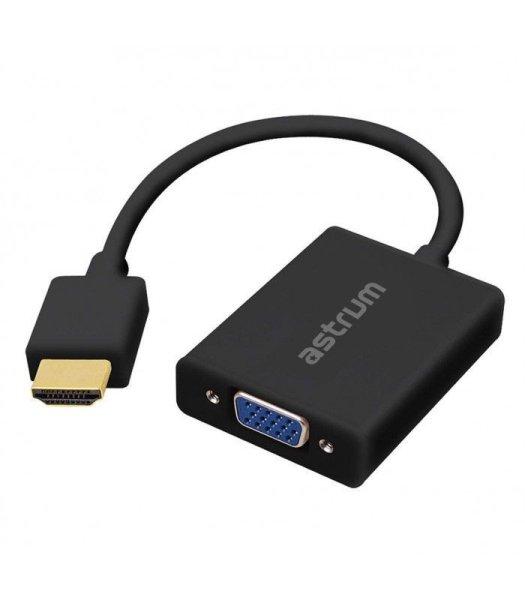Astrum DA450 HDMI - VGA + Audio Converter adapter fekete (aktív)