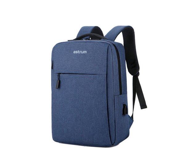Astrum LB200 bélelt laptop hátizsák / táska 18"-ig vízhatlan Oxford PU
beépített külső USB-porttal kék