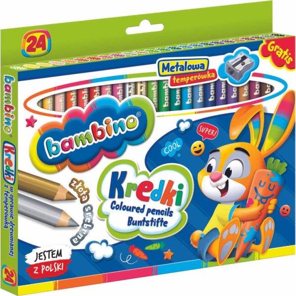 24 színű Bambino ceruzakészlet faragóval