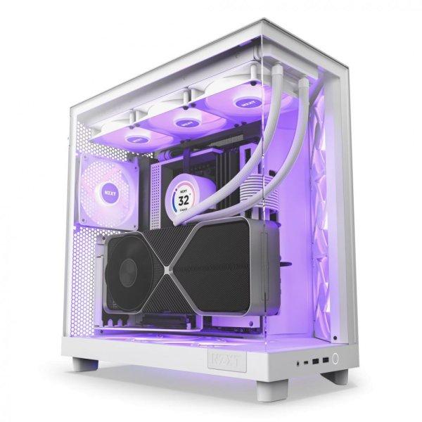 NZXT H6 Flow RGB (2023) Tempered Glass Matte White