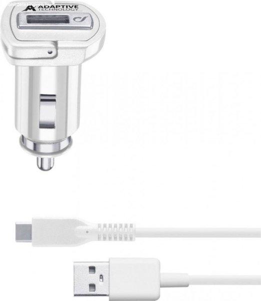 Cellularline Set car charger and USB-C cable adaptive charging 15W White