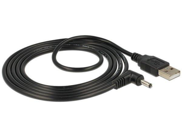 DeLock Cable USB Power > DC 3.5 x 1.35 mm Male 90° 1,5m Black