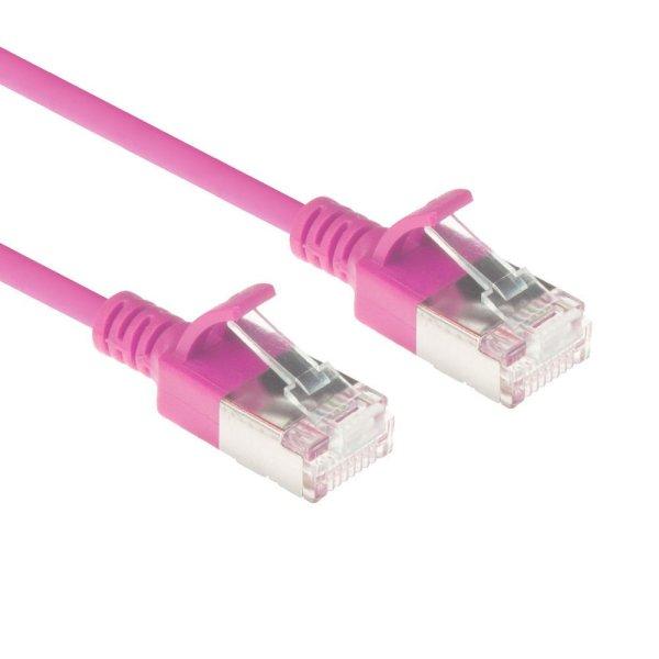 ACT CAT6A U-FTP Patch Cable 0,25m Pink