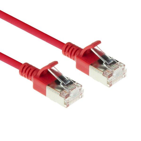 FIXED CAT6A U-FTP Patch Cable 0,25m Red