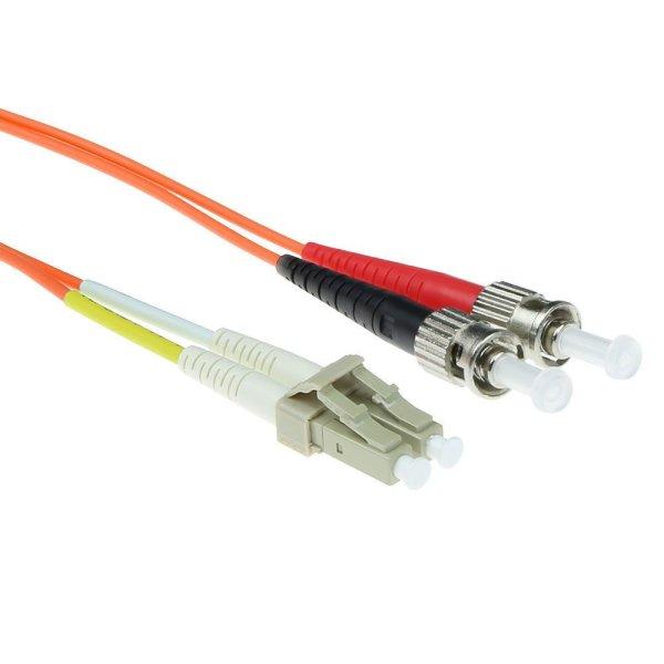 ACT LSZH Multimode 62.5/125 OM1 fiber cable duplex with LC and ST connectors 15m
Orange