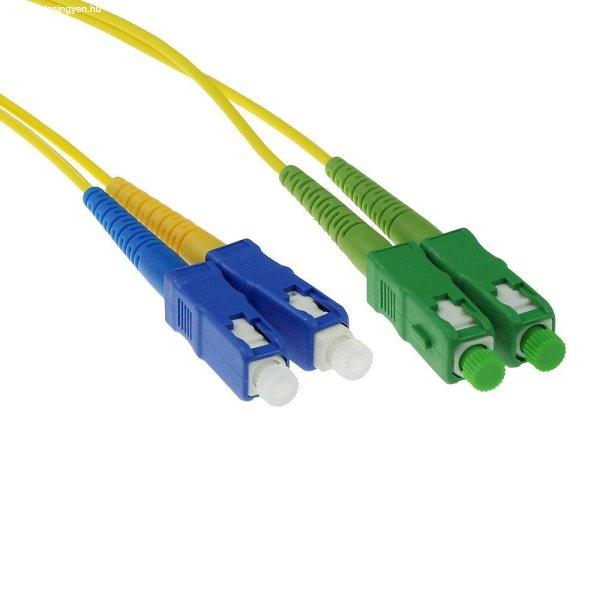 ACT LSZH Singlemode 9/125 OS2 fiber cable duplex with SC/APC and SC/PC
connectors 15m Yellow