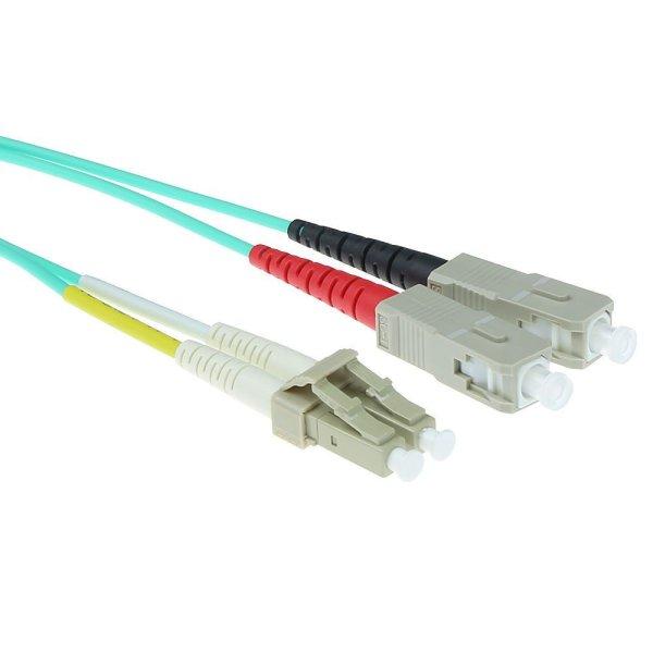 ACT LSZH Multimode 50/125 OM3 fiber cable duplex with LC and SC connectors 2m
Blue