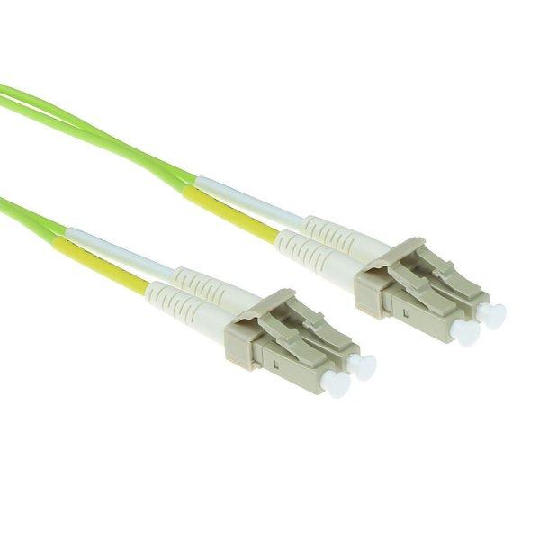 ACT LSZH Multimode 50/125 OM5 fiber cable duplex with LC connectors 2m Green