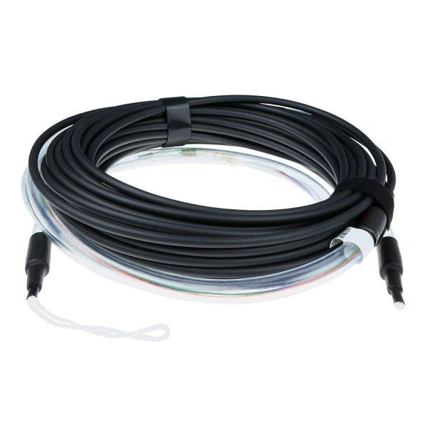 ACT Multimode 50/125 OM4 indoor/outdoor cable 12 fibers with LC connectors 250m
Black