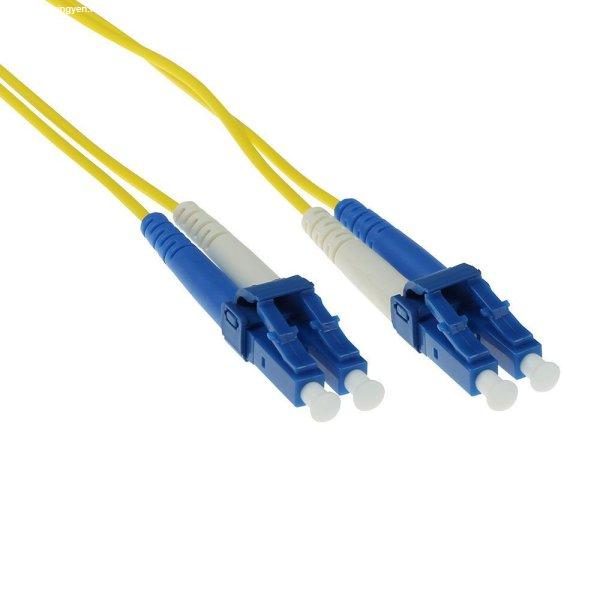 ACT LSZH Singlemode 9/125 OS2 fiber cable duplex with LC connectors 10m Yellow