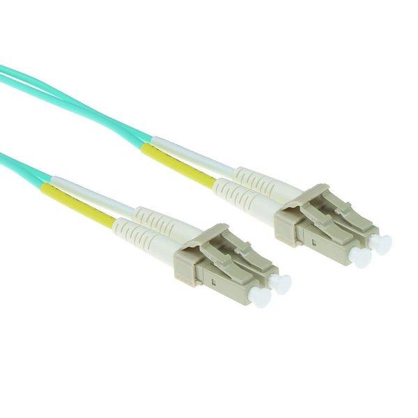 ACT LSZH Multimode 50/125 OM3 fiber cable duplex with LC connectors 30m Blue