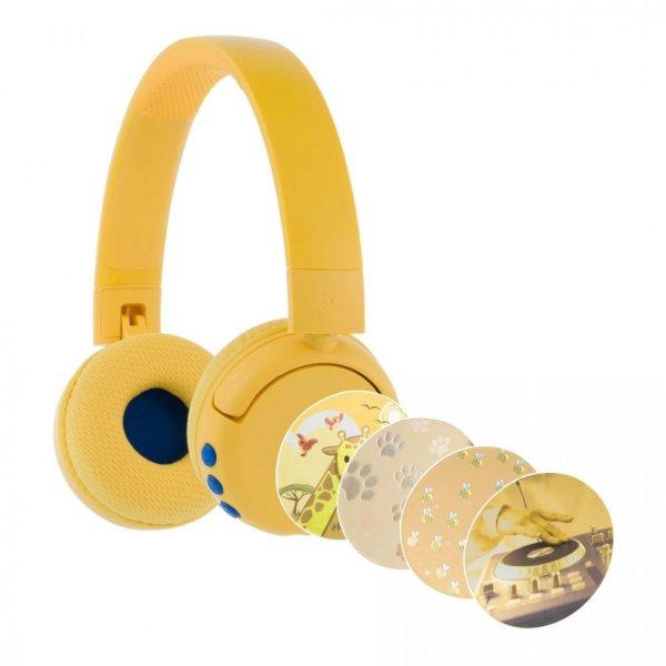BuddyPhones POP Fun Bluetooth Headset for Kids Yellow PopFun