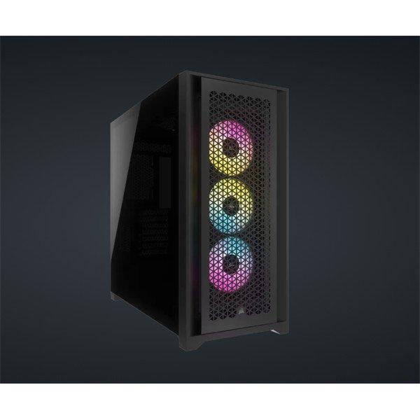 CORSAIR Ház iCUE 5000D RGB AIRFLOW, 3xAF120 RGB Ventillátorral + iCUE
Kontroller, Tápegység nélkül, Edzett Üveg, fekete