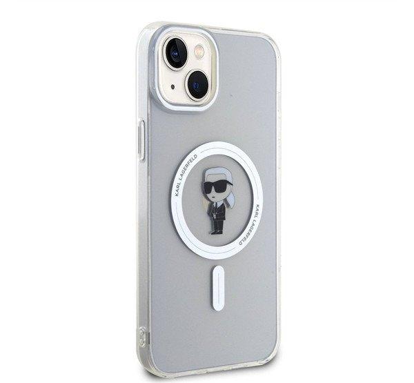 Karl Lagerfeld IML Ikonik MagSafe Apple iPhone 15 Plus hátlap tok, átlátszó