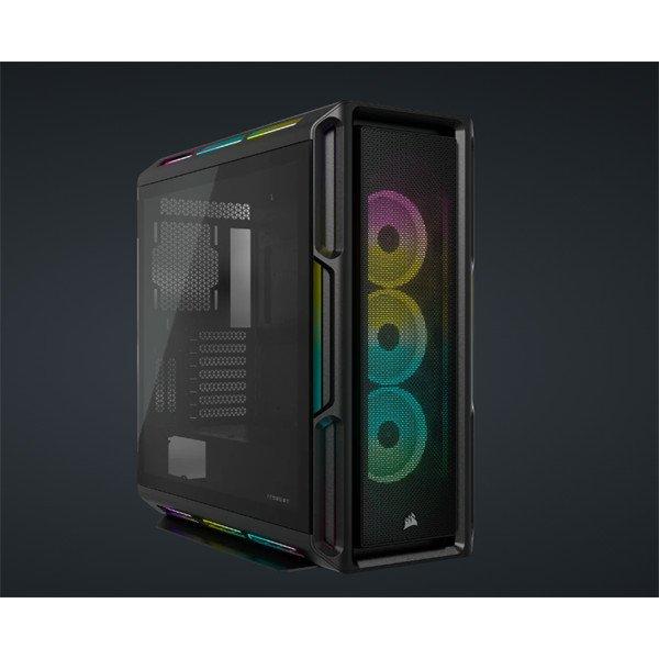 CORSAIR Ház iCUE 5000T RGB, 3xLL120 RGB Ventillátorral + Commander Core XT,
Tápegység nélkül, Edzett Üveg, fekete