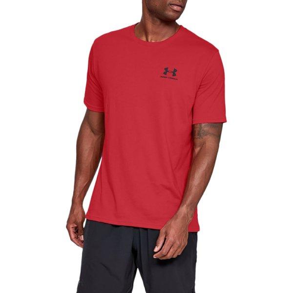 UNDER ARMOUR-SPORTSTYLE LEFT CHEST SS-RED Piros L