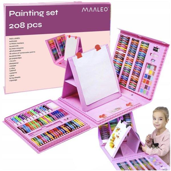 208 részes kreatív festő színező rajzkészlet
– praktikus rózsaszín tokban (BB-17239)