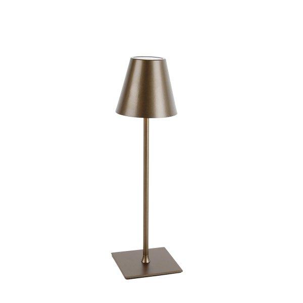 Asztali lámpa bronz 3 fokozatban szabályozható Kelvinben, újratölthető -
Tazza