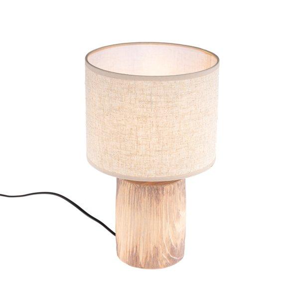 Vidéki stílusú asztali lámpa bézs barna színnel 35 cm - Lipa