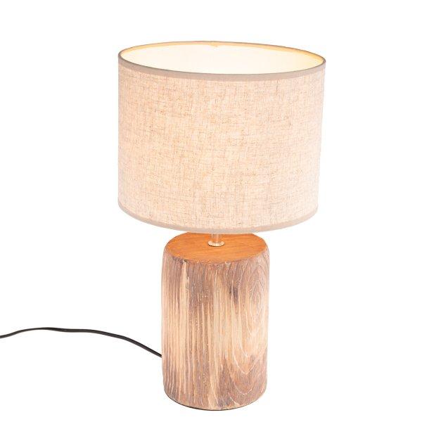 Vidéki asztali lámpa bézs barna színben 43 cm - Lipa