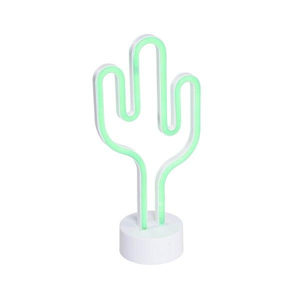 Neon tafellamp wit incl. LED - Cactus