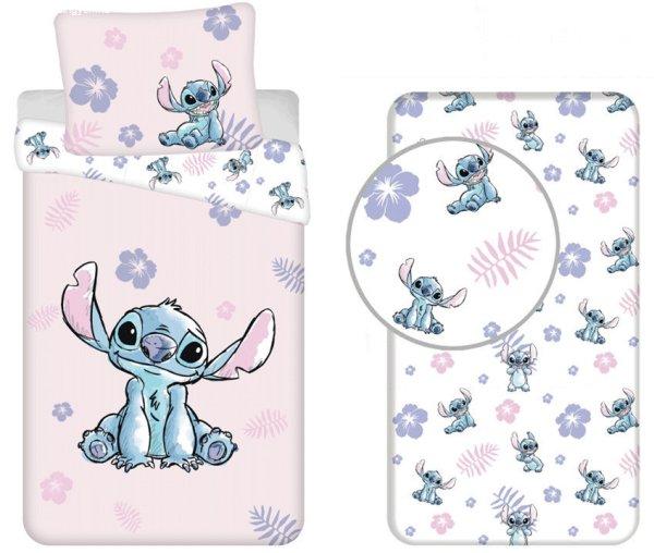 Disney Lilo és Stitch, A csillagkutya Pink ágyneműhuzat és gumis lepedő
szett