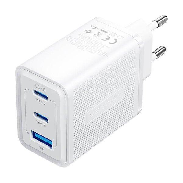 Wall charger, Vention, FERW0-EU, 2xUSB-C, USB- A, 65W/65W/30W, GaN (white)