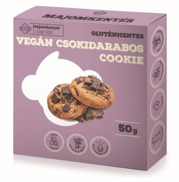 MAJOMKENYÉR GLUTÉNMENTES VEGÁN CSOKIDARABOS COOKIE 50 g