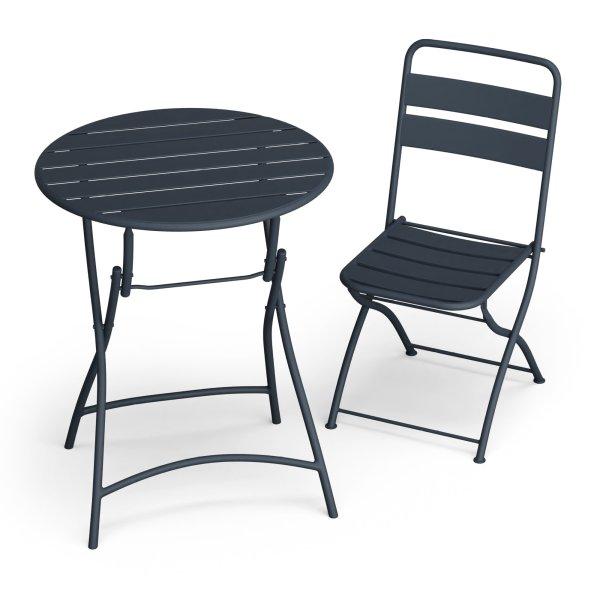Blumfeldt RetroChic kerti szett | 1 asztal + 2 szék | 60 cm | összecsukható |
bevonva | időjárásálló