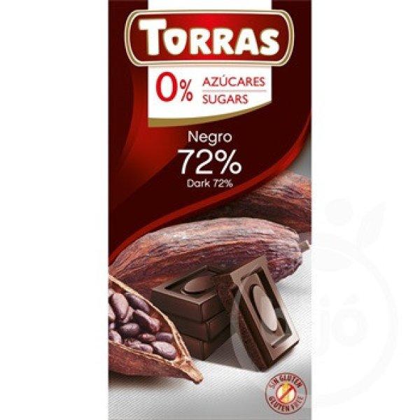 Torras gluténmentes étcsokoládé kakaóbabtörettel hozzáadott 75 g