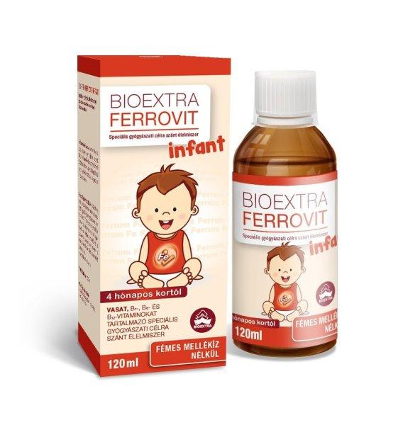 Bioextra ferrovit infant speciális gyógyászati célra szánt élelmiszer,
csecsemők vashiányos állapota esetén 120 ml