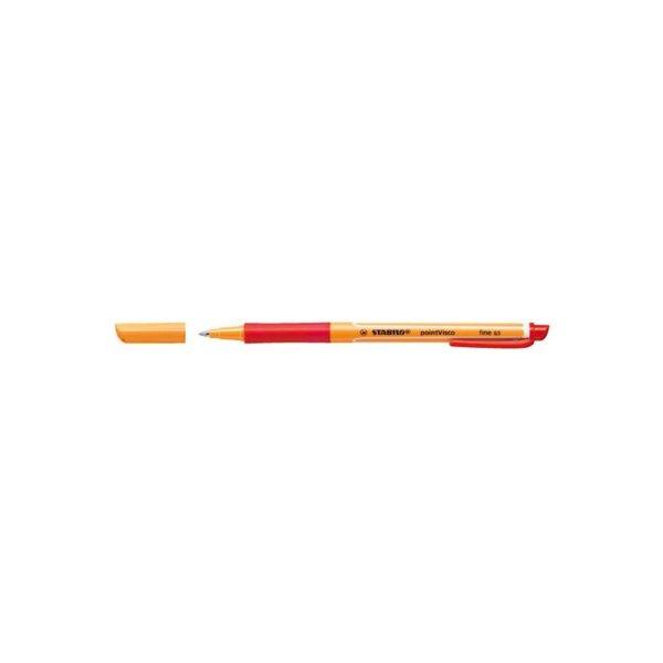 Rollertoll, 0,5 mm, STABILO "PointVisco", piros