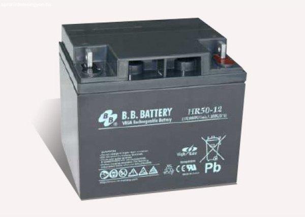 B.B. Battery HR50-12 12V 50Ah HighRate zárt, gondozásmentes AGM akkumulátor