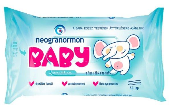 Neogranormon Baby Törlőkendő 55 Lap Sensitive