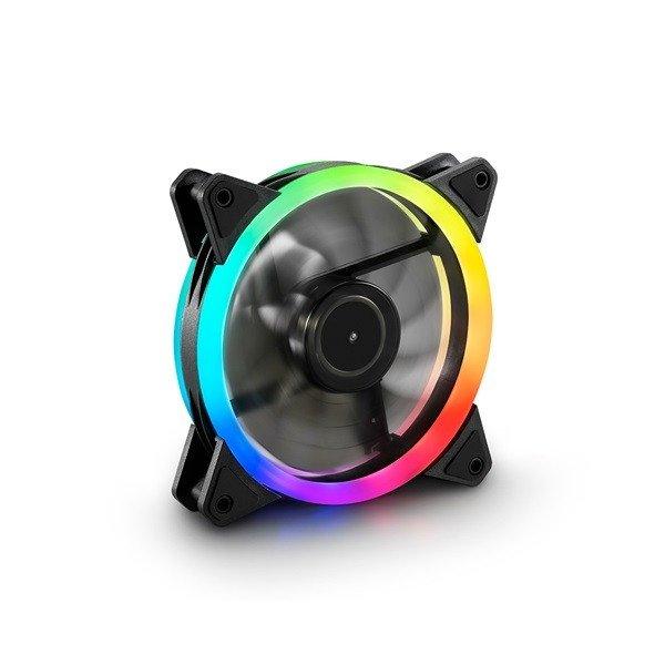 Sharkoon Cooler 12cm - SHARK Blades RGB (18.2dB; 94.8 m3/h; 1200rpm; 20x RGB
Led; 3pin + 4pin csatlakozó; ház hűtésre)