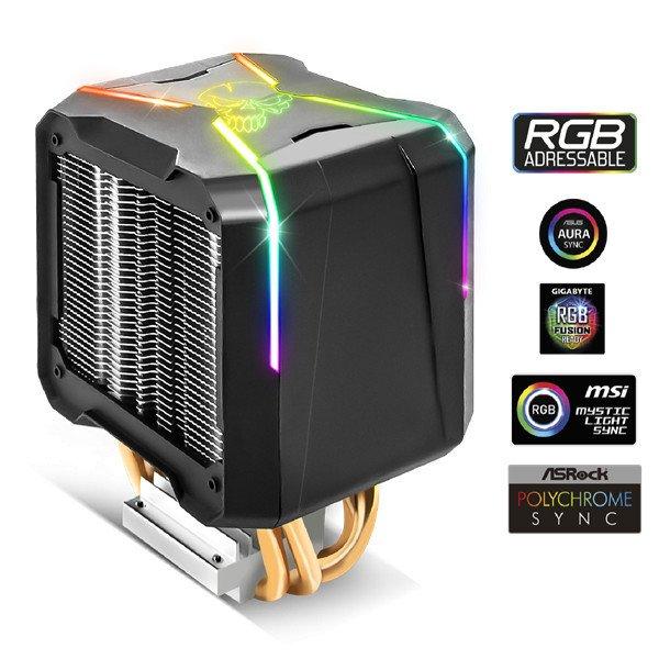 Spirit of Gamer CPU Cooler - CPU AIRCOOLER PRO ARGB (27dB; 1600 RPM; 1x12cm;
aluminium/réz)