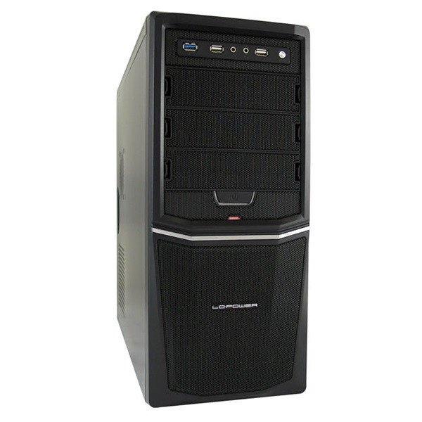 LC-Power Számítógépház - PRO-924B 420W (fekete, fekete belső, mATX/ATX,
1xUSB3.0, 2xUSB2.0, 420W táp)