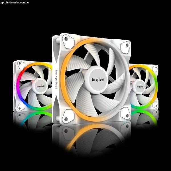 Be Quiet! Cooler 12cm - LIGHT WINGS WHITE 120mm PWM Triple Pack (RGB, 1700rpm,
20,6dB, fehér)