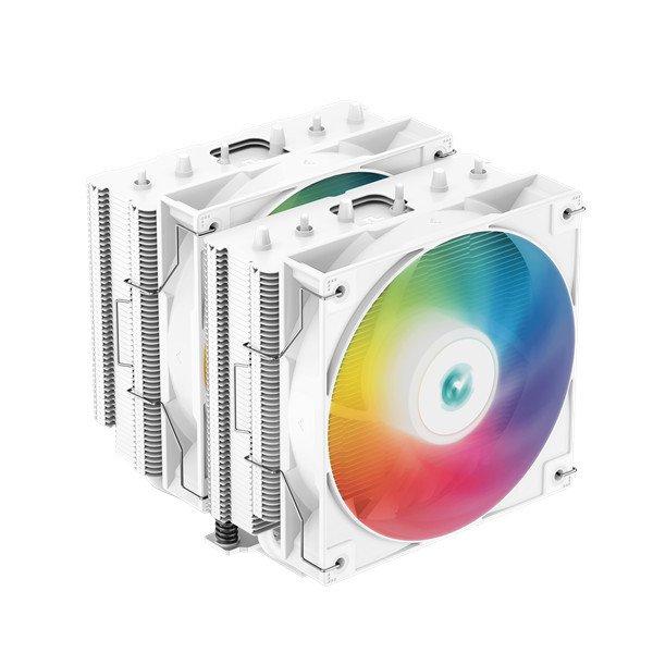 DeepCool CPU Cooler - AG620 WH ARGB (29,4 dB; max, 115,32 m3/h; 4pin PWM, 6 db
heatpipe, 12cm, A-RGB LED, fehér)