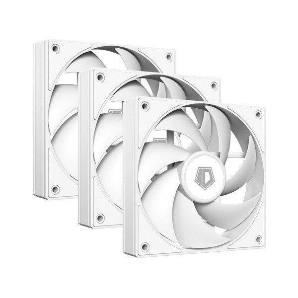 ID-Cooling Cooler 12cm - AF-125-W TRIO (29,85dB, max. 132,94 m3/h, 4pin, PWM, 3
x12cm, ARGB LED, fehér)