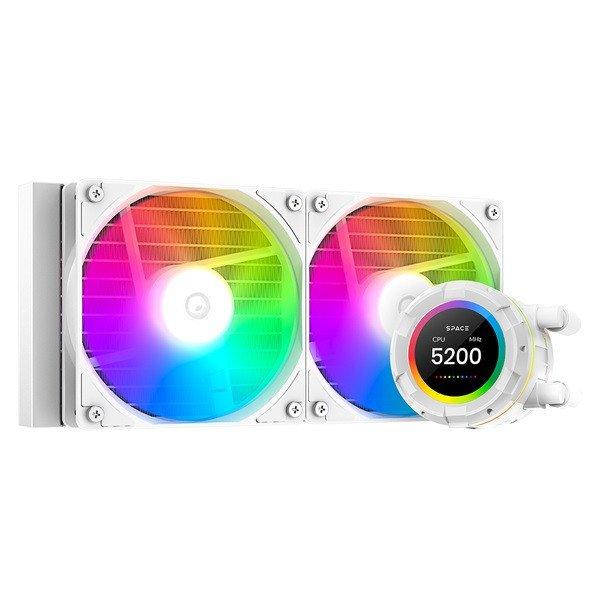 ID-Cooling CPU Water Cooler - Space SL240 XE WHITE (25dB; max. 129,39 m3/h;
2x12cm, A-RGB LED, fehér)