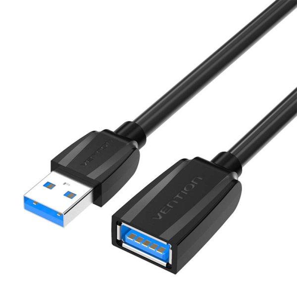 USB 3.0 hosszabbítókábel, USB male USB-belső USB, Vention 2m (Fekete)