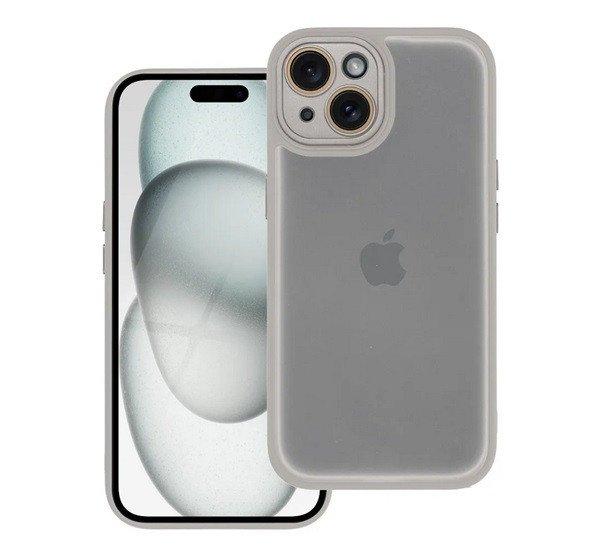 Szilikon telefonvédő (ütésállóság, akril hátlap, kameravédő)
VILÁGOSSZÜRKE Apple iPhone 15